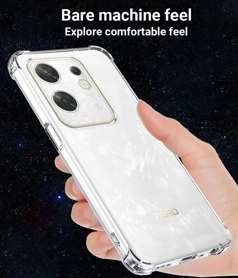 For Infinix Zero 30 4G Silicone Clear Shockproof Cover X6731B Phone Case